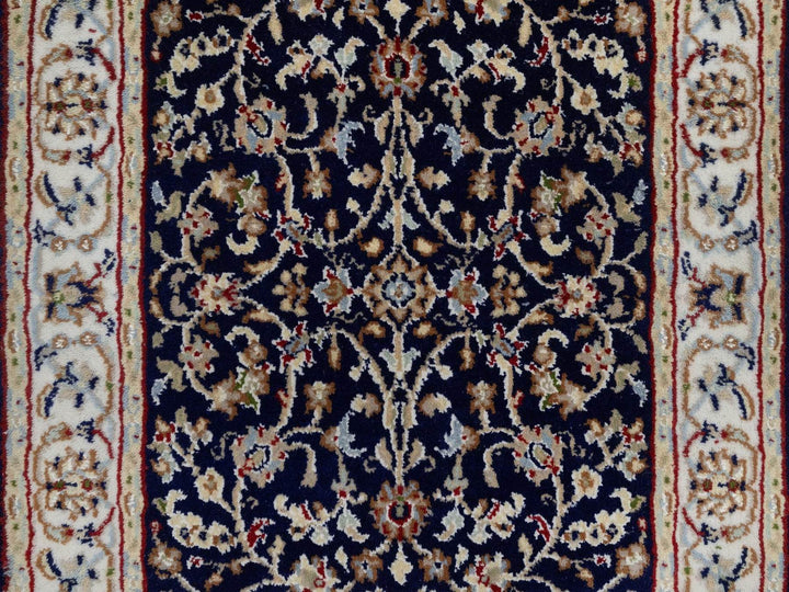 2'1" x 3'2" New Hand Knotted Blue Wool & Silk Rectangle Oriental Rug - MOA10292586