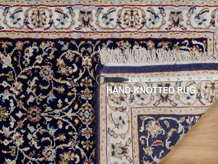 2'1" x 3'2" New Hand Knotted Blue Wool & Silk Rectangle Oriental Rug - MOA10292586