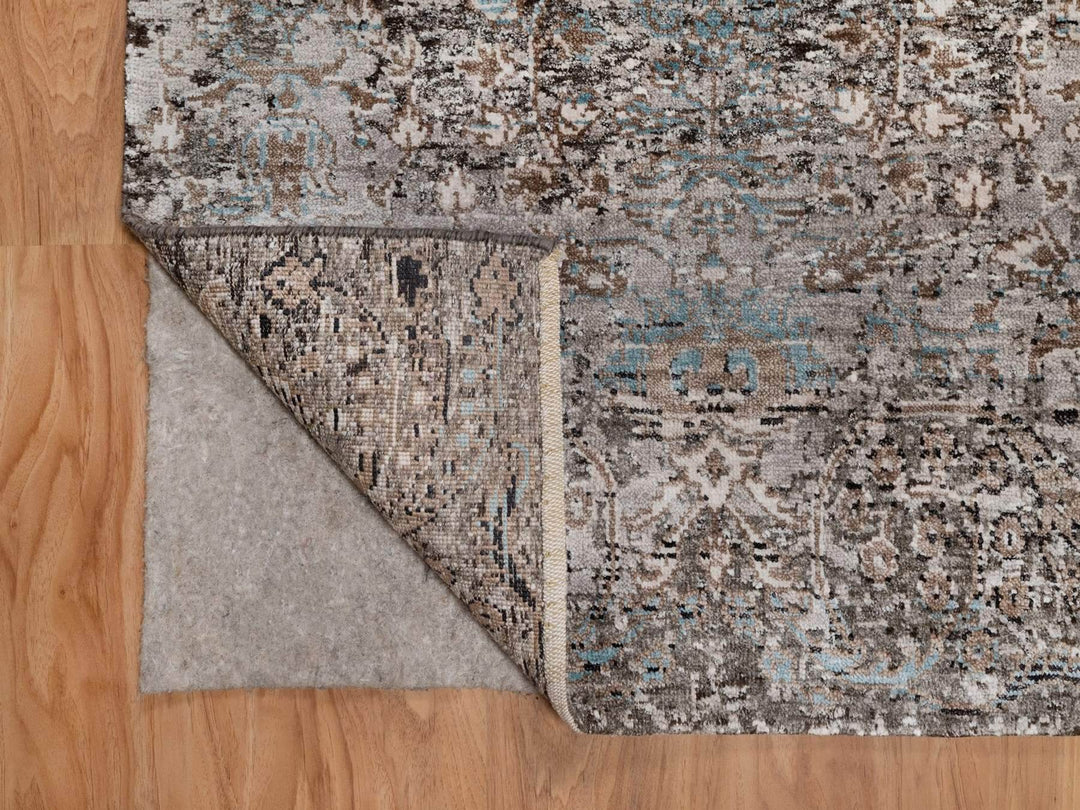 3'0" x 5'0" New Hand Knotted Brown Wool & Silk Rectangle Oriental Rug - MOA10292592