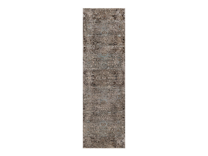 2'6" x 8'4" New Hand Knotted Brown Wool & Silk Runner Oriental Rug - MOA10292593