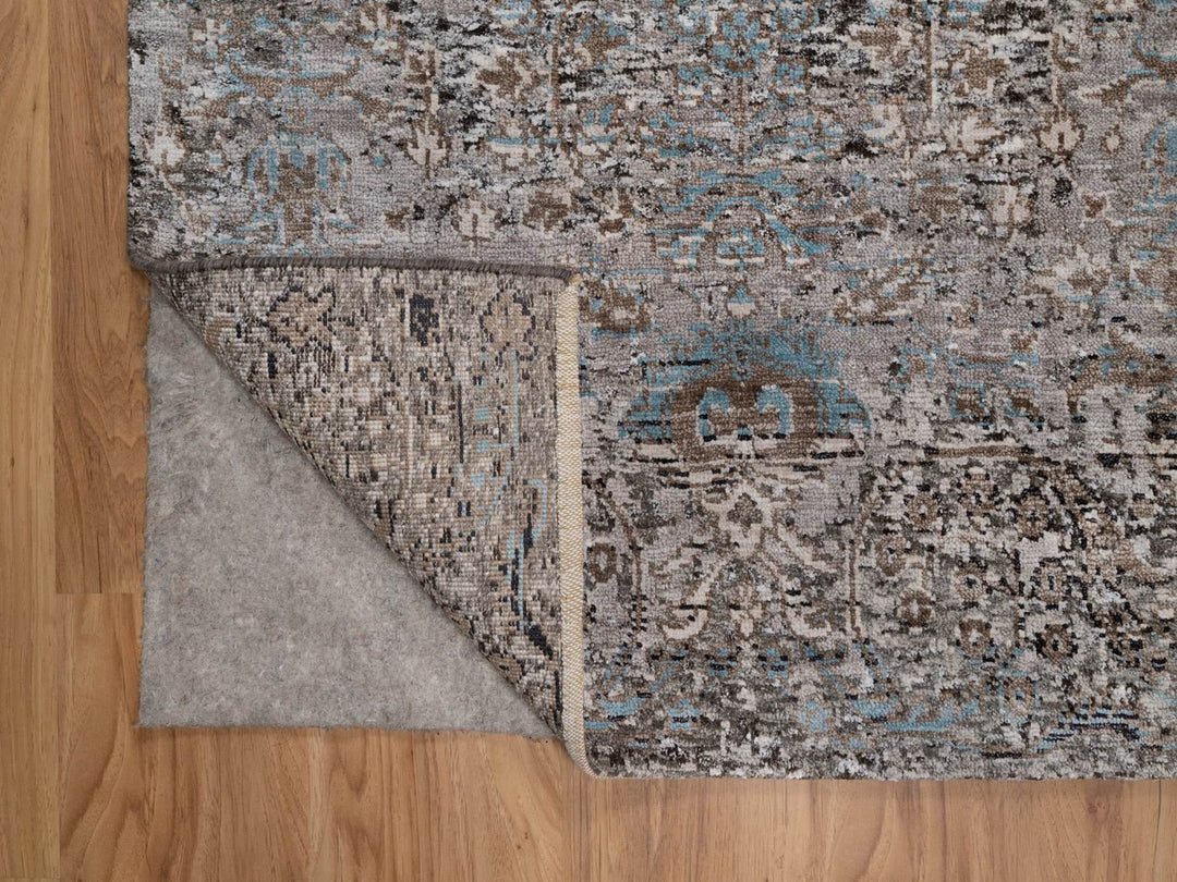 3'0" x 5'0" New Hand Knotted Brown Wool & Silk Rectangle Oriental Rug - MOA10292594