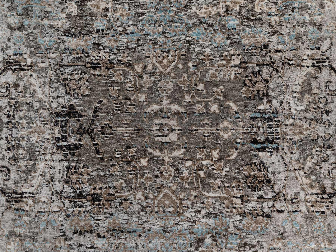 3'0" x 5'0" New Hand Knotted Brown Wool & Silk Rectangle Oriental Rug - MOA10292594