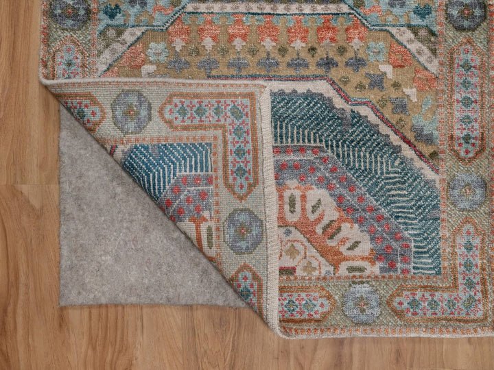 2'7" x 8'1" New Hand Knotted Brown Wool & Silk Runner Oriental Rug - MOA10292597