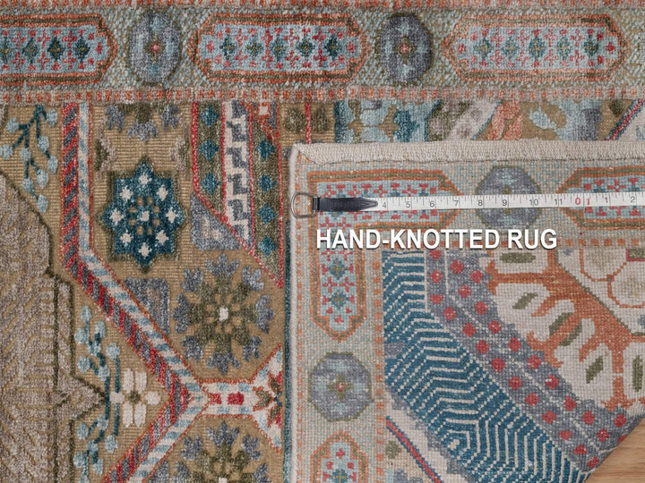 2'7" x 8'1" New Hand Knotted Brown Wool & Silk Runner Oriental Rug - MOA10292597