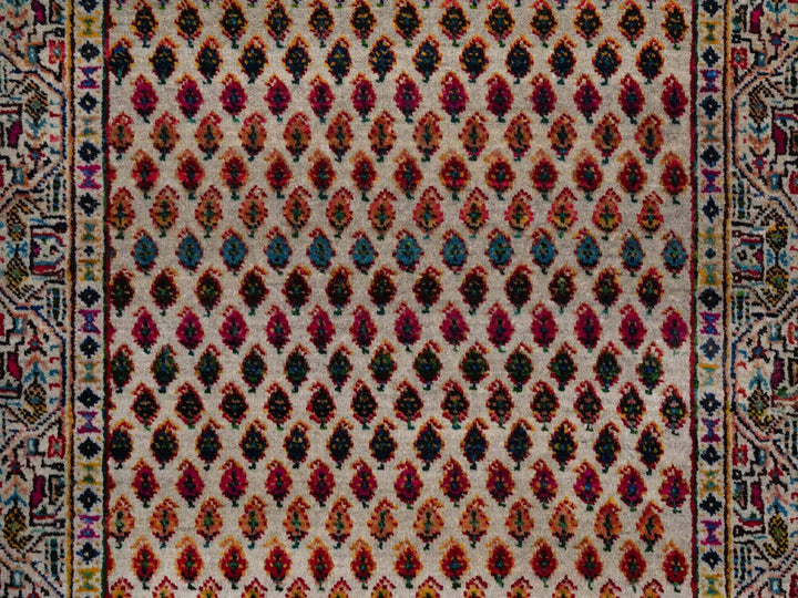 3'0" x 5'0" New Hand Knotted Beige Wool & Silk Rectangle Oriental Rug - MOA10292599