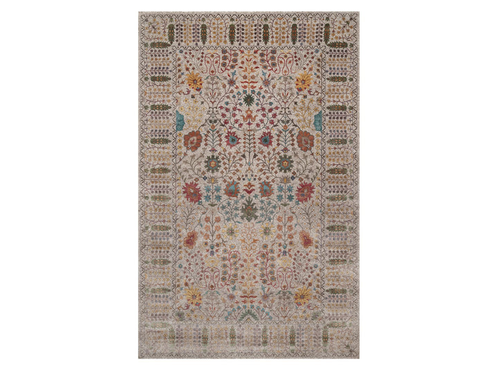 11'7" x 18'3" New Hand Knotted Ivory Wool & Silk Rectangle Oriental Rug - MOA10292606