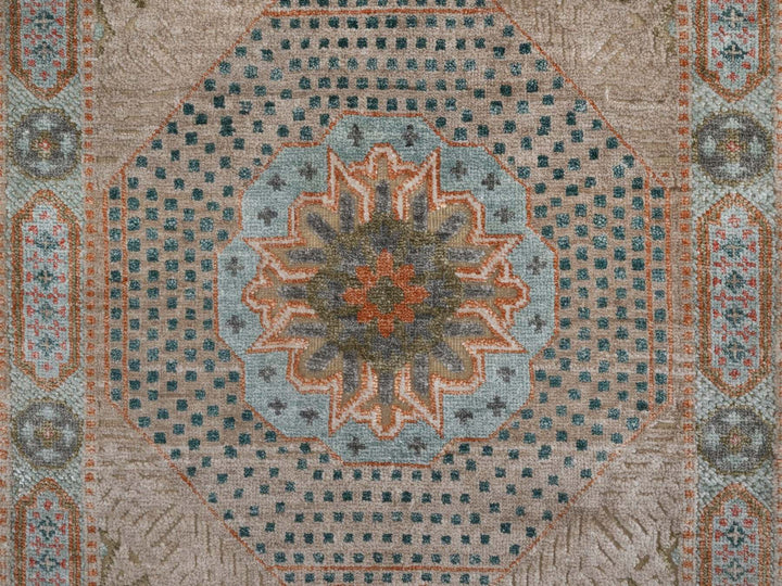 2'6" x 6'0" New Hand Knotted Brown Wool & Silk Runner Oriental Rug - MOA10292608