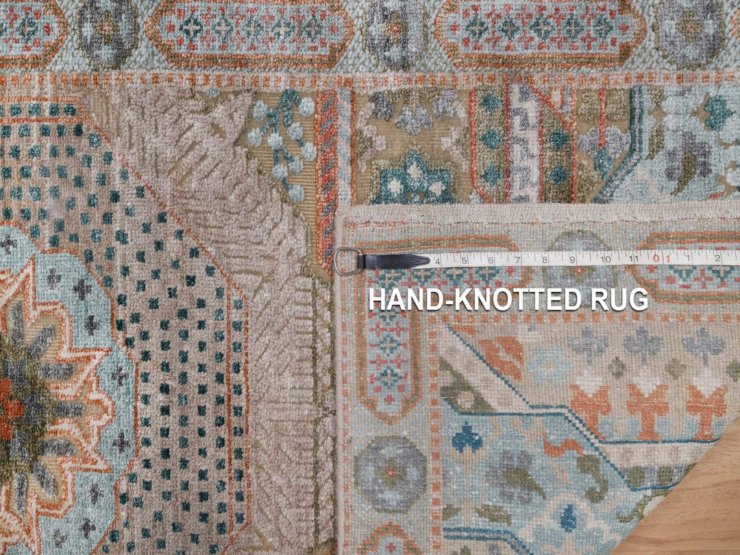 2'6" x 6'0" New Hand Knotted Brown Wool & Silk Runner Oriental Rug - MOA10292608