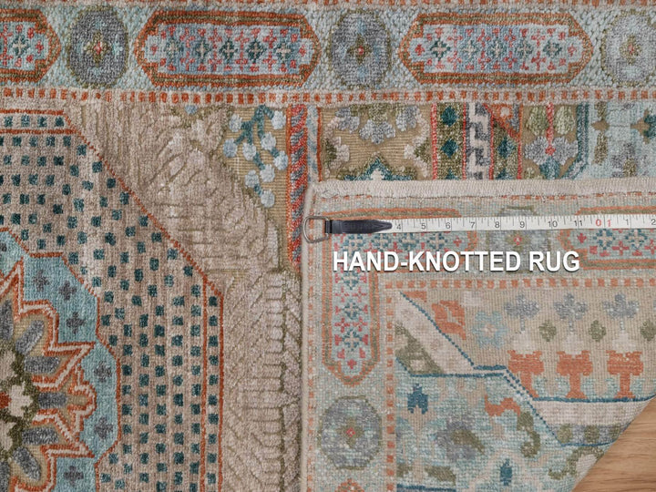 2'5" x 6'0" New Hand Knotted Brown Wool & Silk Runner Oriental Rug - MOA10292609