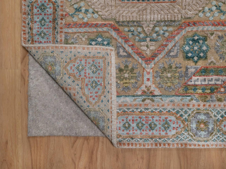 3'2" x 5'1" New Hand Knotted Brown Wool & Silk Rectangle Oriental Rug - MOA10292610