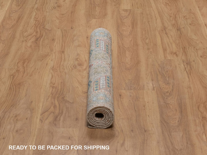 3'2" x 5'1" New Hand Knotted Brown Wool & Silk Rectangle Oriental Rug - MOA10292610