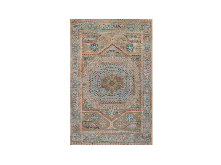 2'0" x 3'0" New Hand Knotted Brown Wool & Silk Rectangle Oriental Rug - MOA10292611