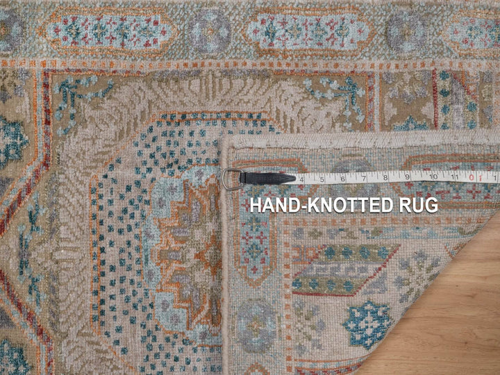 2'0" x 3'0" New Hand Knotted Brown Wool & Silk Rectangle Oriental Rug - MOA10292611