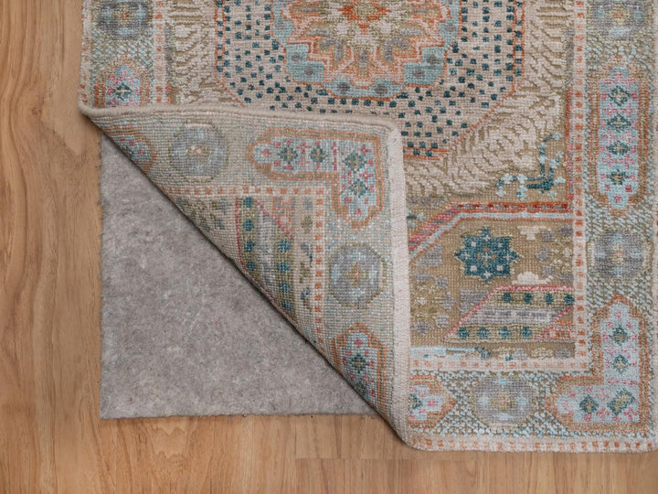 2'1" x 3'1" New Hand Knotted Brown Wool & Silk Rectangle Oriental Rug - MOA10292612