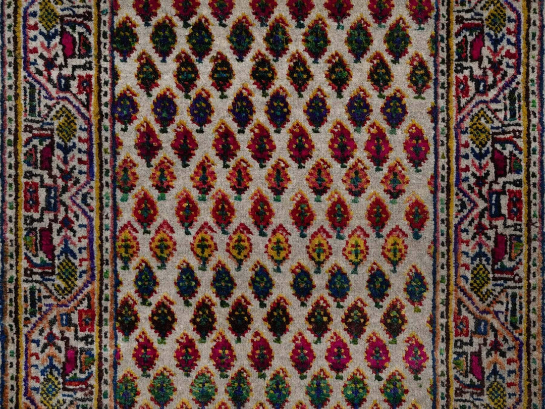 2'0" x 3'0" New Hand Knotted Beige Wool & Sari Silk Rectangle Oriental Rug - MOA10292617