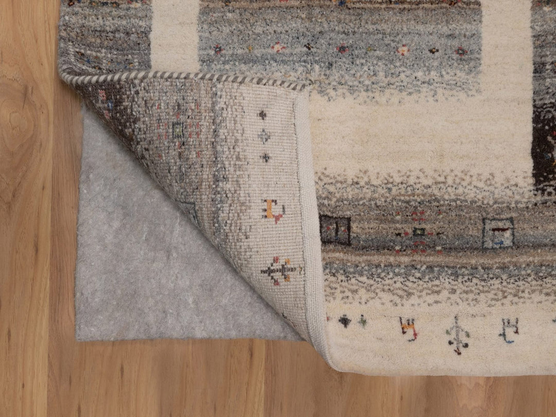 2'6" x 4'8" New Hand Knotted Ivory Wool Rectangle Oriental Rug - MOA10292623