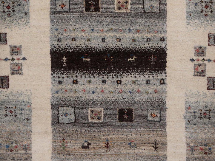 2'6" x 4'8" New Hand Knotted Ivory Wool Rectangle Oriental Rug - MOA10292623