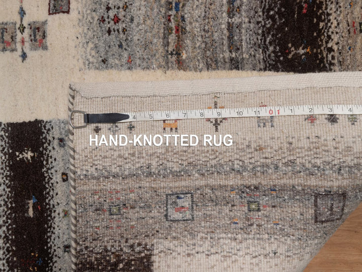 2'6" x 4'8" New Hand Knotted Ivory Wool Rectangle Oriental Rug - MOA10292623