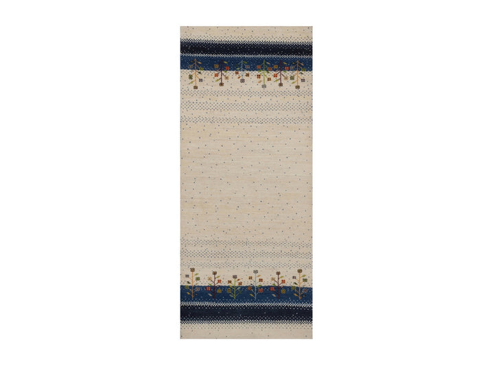 2'6" x 6'0" New Hand Knotted Ivory Wool Runner Oriental Rug - MOA10292626