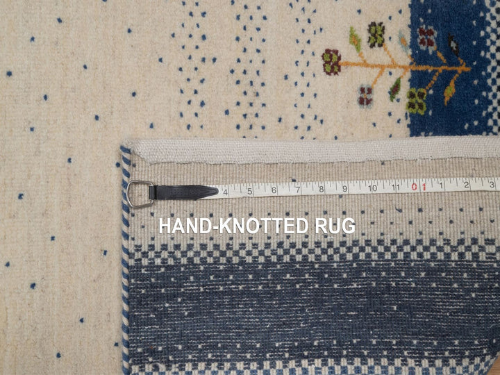 2'6" x 6'0" New Hand Knotted Ivory Wool Runner Oriental Rug - MOA10292626