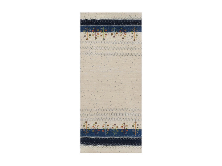 2'7" x 6'0" New Hand Knotted Ivory Wool Runner Oriental Rug - MOA10292627