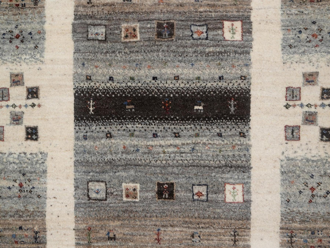 2'10" x 5'4" New Hand Knotted Ivory Wool Rectangle Oriental Rug - MOA10292628
