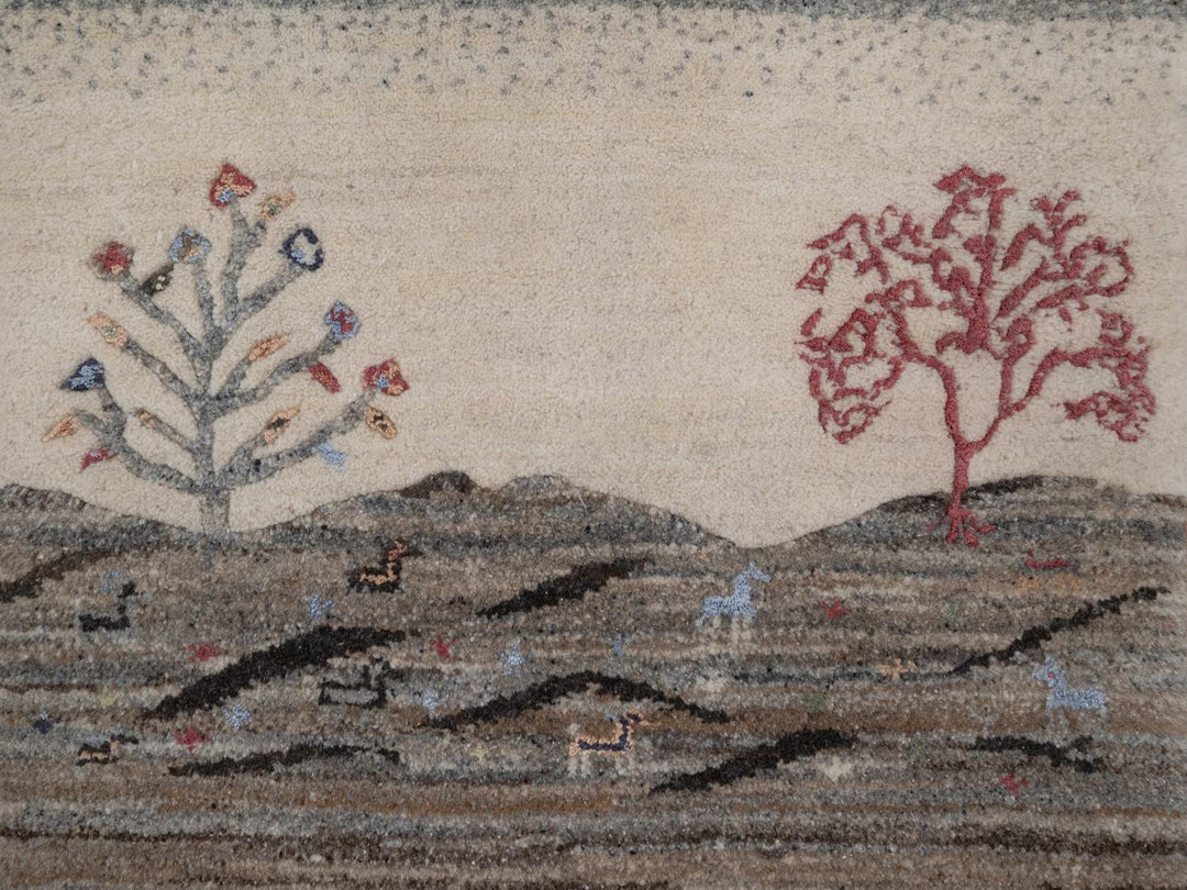 2'0" x 3'0" New Hand Knotted Grey Wool Rectangle Oriental Rug - MOA10292633
