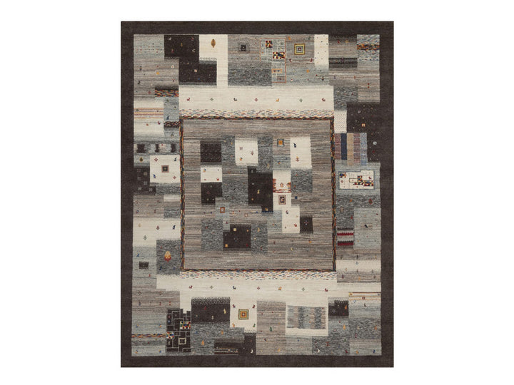 7'9" x 10'0" New Hand Knotted Brown Wool Rectangle Oriental Rug - MOA10292636