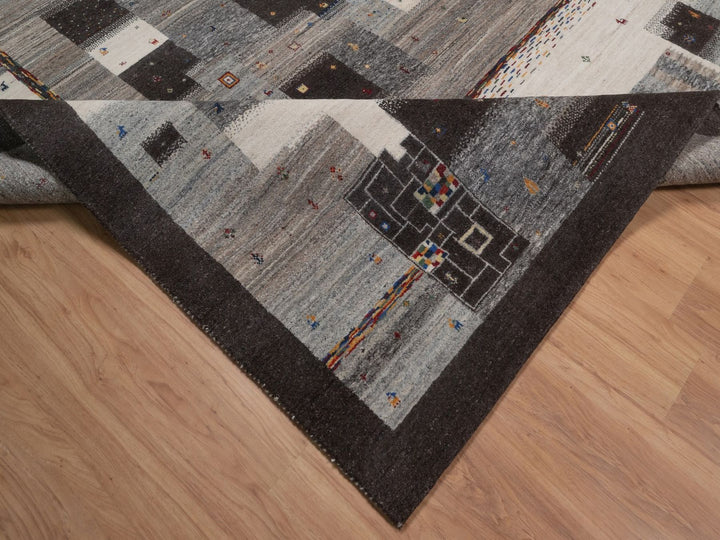 7'9" x 10'0" New Hand Knotted Brown Wool Rectangle Oriental Rug - MOA10292636