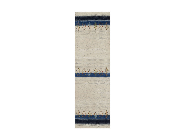 2'6" x 8'6" New Hand Knotted Ivory Wool Runner Oriental Rug - MOA10292639