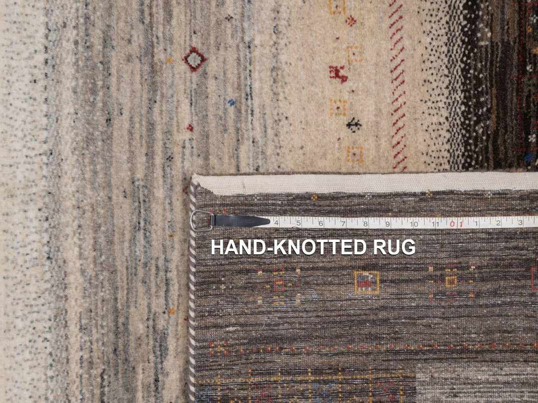 5'4" x 8'0" New Hand Knotted Brown Wool Rectangle Oriental Rug - MOA10292658