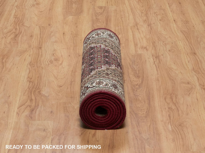 2'7" x 9'10" New Hand Knotted Red Wool Runner Oriental Rug - MOA10292660