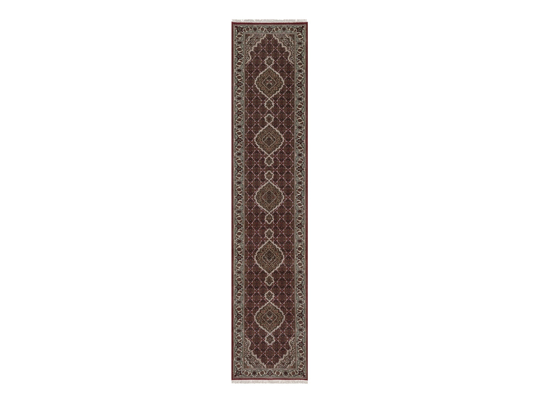 2'9" x 13'2" New Hand Knotted Red Wool Runner Oriental Rug - MOA10292661