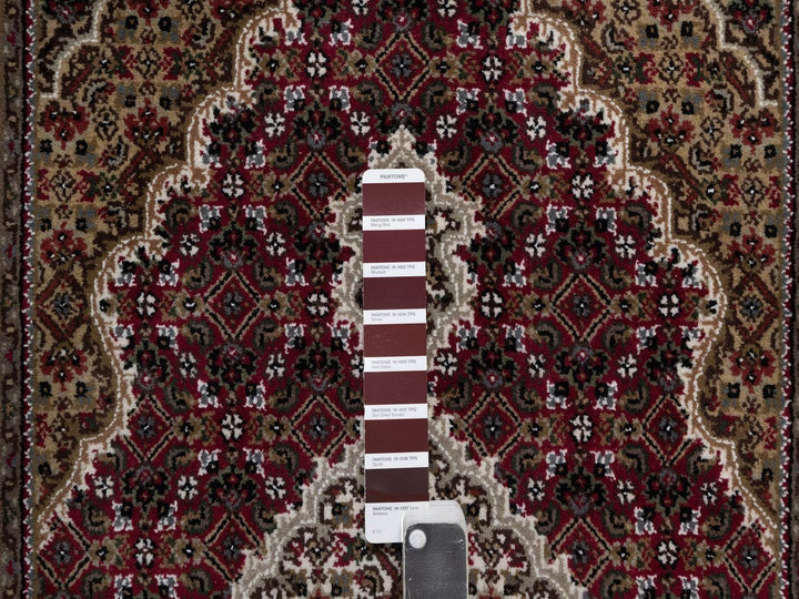 2'9" x 4'11" New Hand Knotted Red Wool Rectangle Oriental Rug - MOA10292662