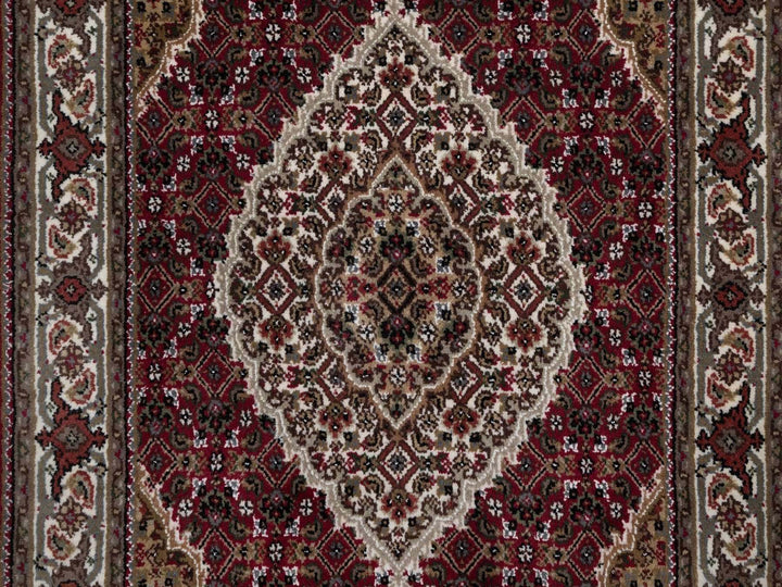 2'9" x 4'11" New Hand Knotted Red Wool Rectangle Oriental Rug - MOA10292662