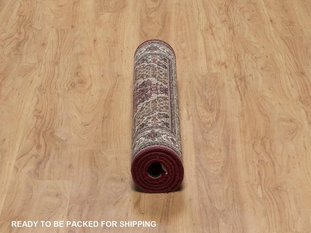 2'9" x 4'11" New Hand Knotted Red Wool Rectangle Oriental Rug - MOA10292662