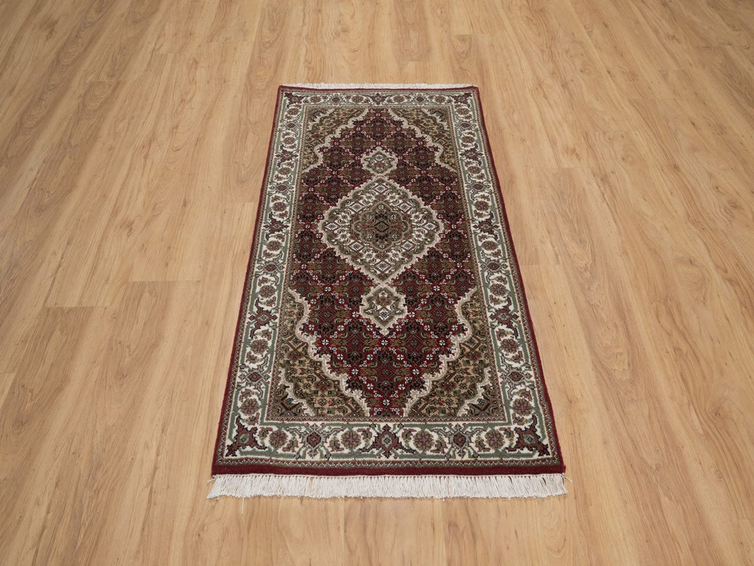 2'5" x 4'9" New Hand Knotted Red Wool Rectangle Oriental Rug - MOA10292664