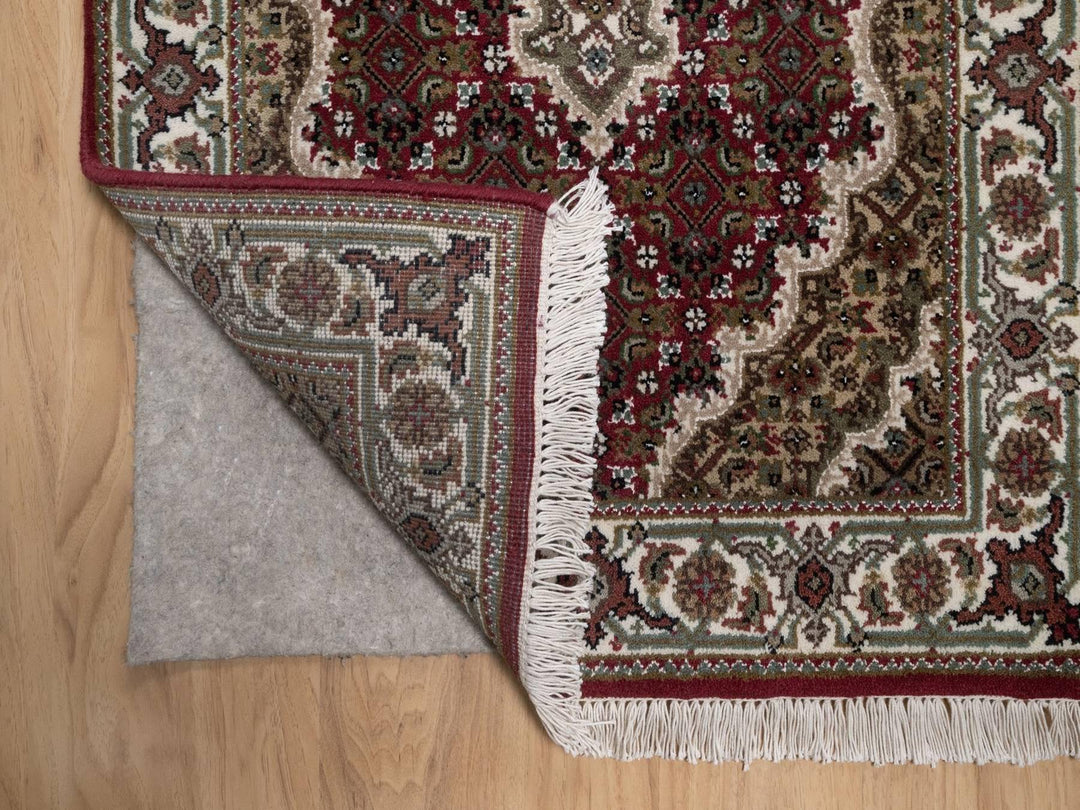 2'5" x 4'9" New Hand Knotted Red Wool Rectangle Oriental Rug - MOA10292664