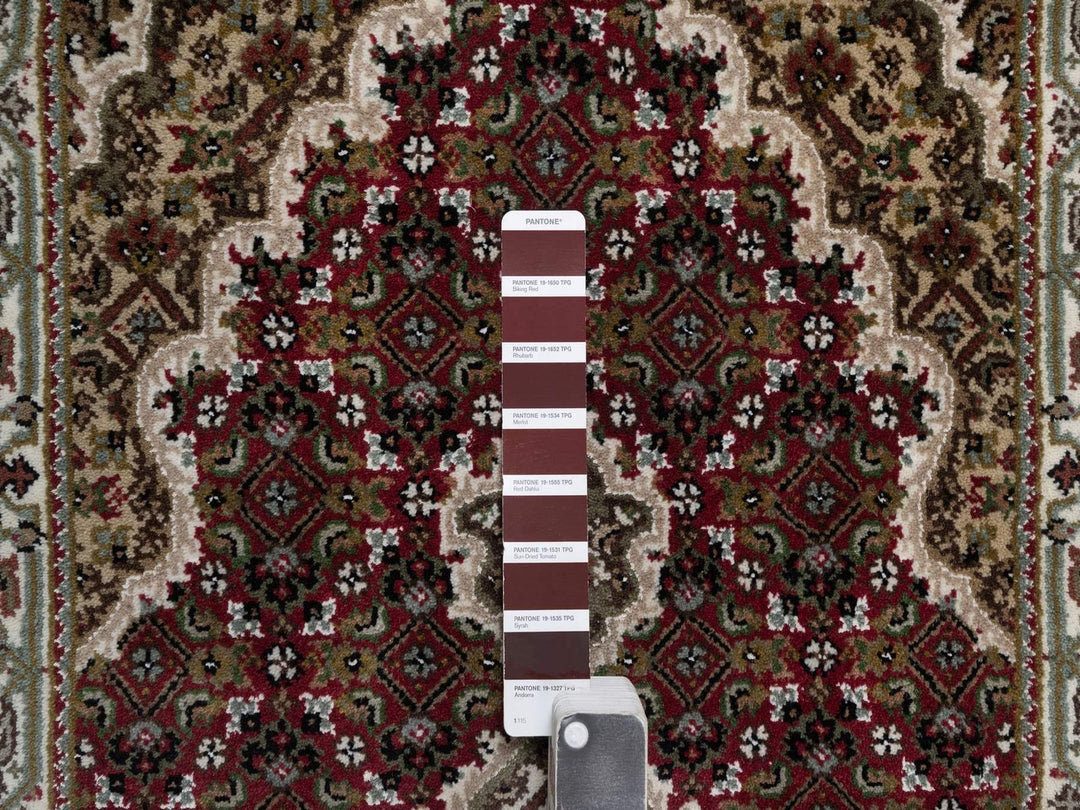 2'5" x 4'9" New Hand Knotted Red Wool Rectangle Oriental Rug - MOA10292664