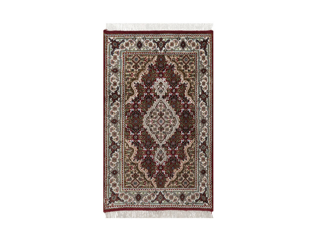 1'10" x 3'0" New Hand Knotted Red Wool Rectangle Oriental Rug - MOA10292665