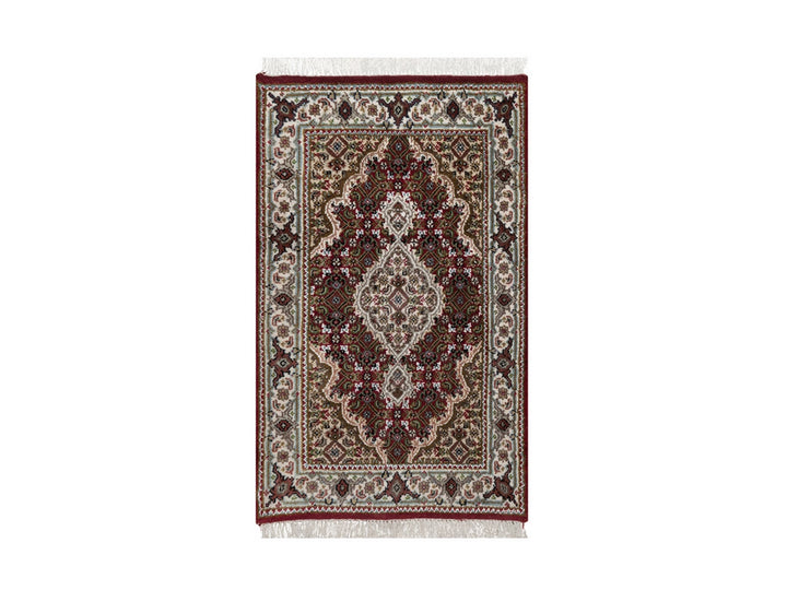 1'10" x 3'0" New Hand Knotted Red Wool Rectangle Oriental Rug - MOA10292665