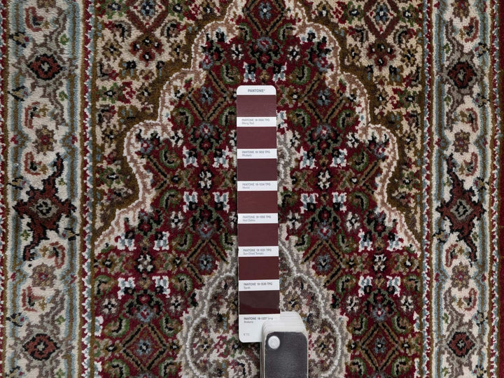 1'10" x 3'0" New Hand Knotted Red Wool Rectangle Oriental Rug - MOA10292665