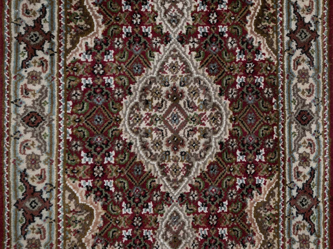 1'10" x 3'0" New Hand Knotted Red Wool Rectangle Oriental Rug - MOA10292665