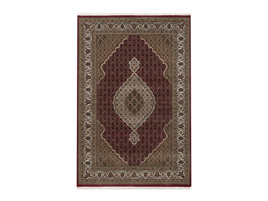 6'0" x 9'2" New Hand Knotted Red Wool Rectangle Oriental Rug - MOA10292666