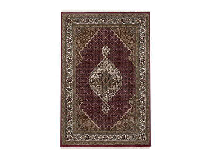 6'0" x 9'2" New Hand Knotted Red Wool Rectangle Oriental Rug - MOA10292666