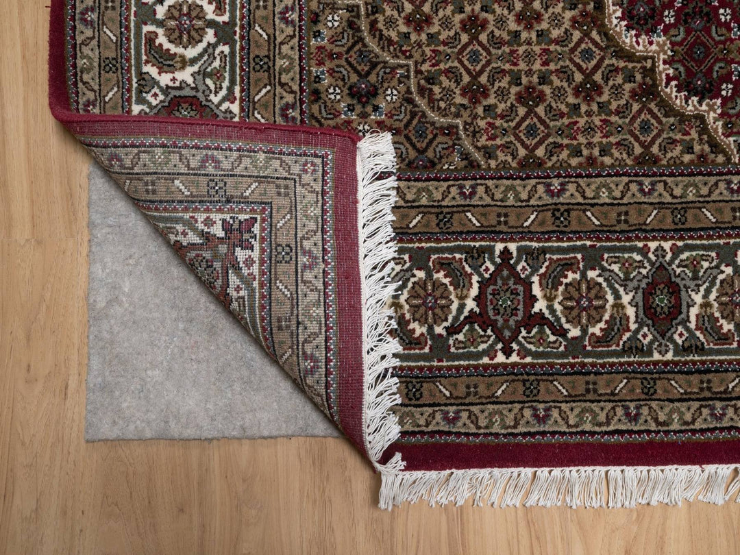 6'0" x 9'2" New Hand Knotted Red Wool Rectangle Oriental Rug - MOA10292666