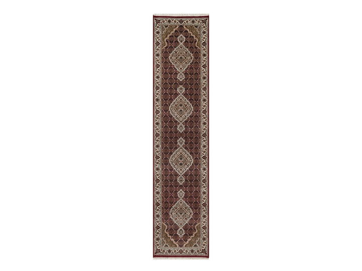 2'8" x 11'9" New Hand Knotted Red Wool Runner Oriental Rug - MOA10292667