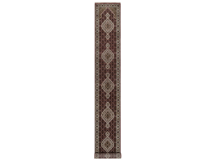 2'8" x 20'2" New Hand Knotted Red Wool Runner Oriental Rug - MOA10292668