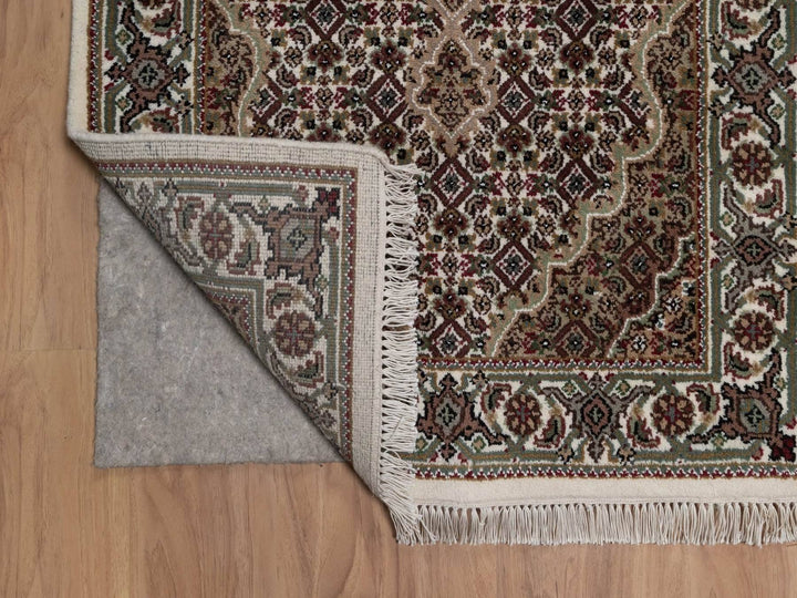 2'8" x 8'4" New Hand Knotted Ivory Wool Runner Oriental Rug - MOA10292669