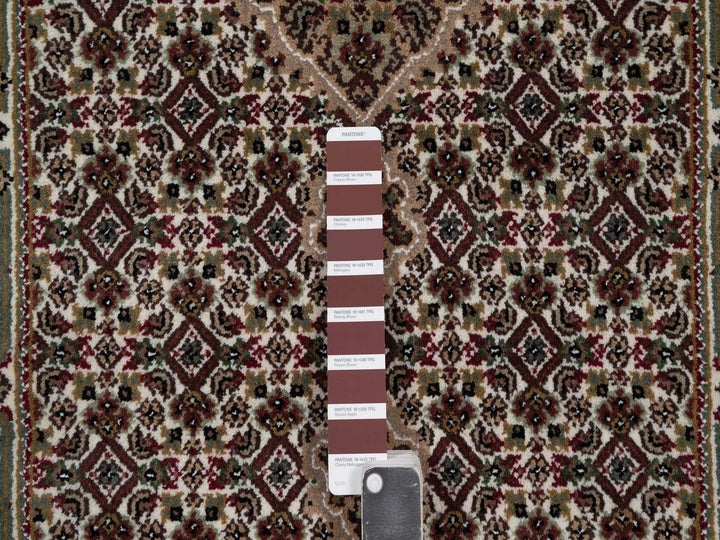 2'8" x 8'4" New Hand Knotted Ivory Wool Runner Oriental Rug - MOA10292669